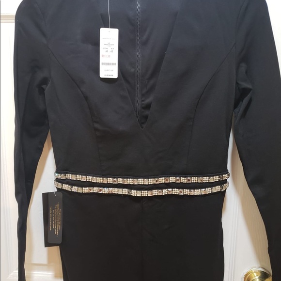 Black jumper suit with gold diamond - Picture 2 of 3